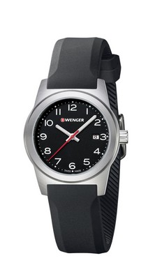Field Color Small Black Dial/ Black Silicone Strap Watch
